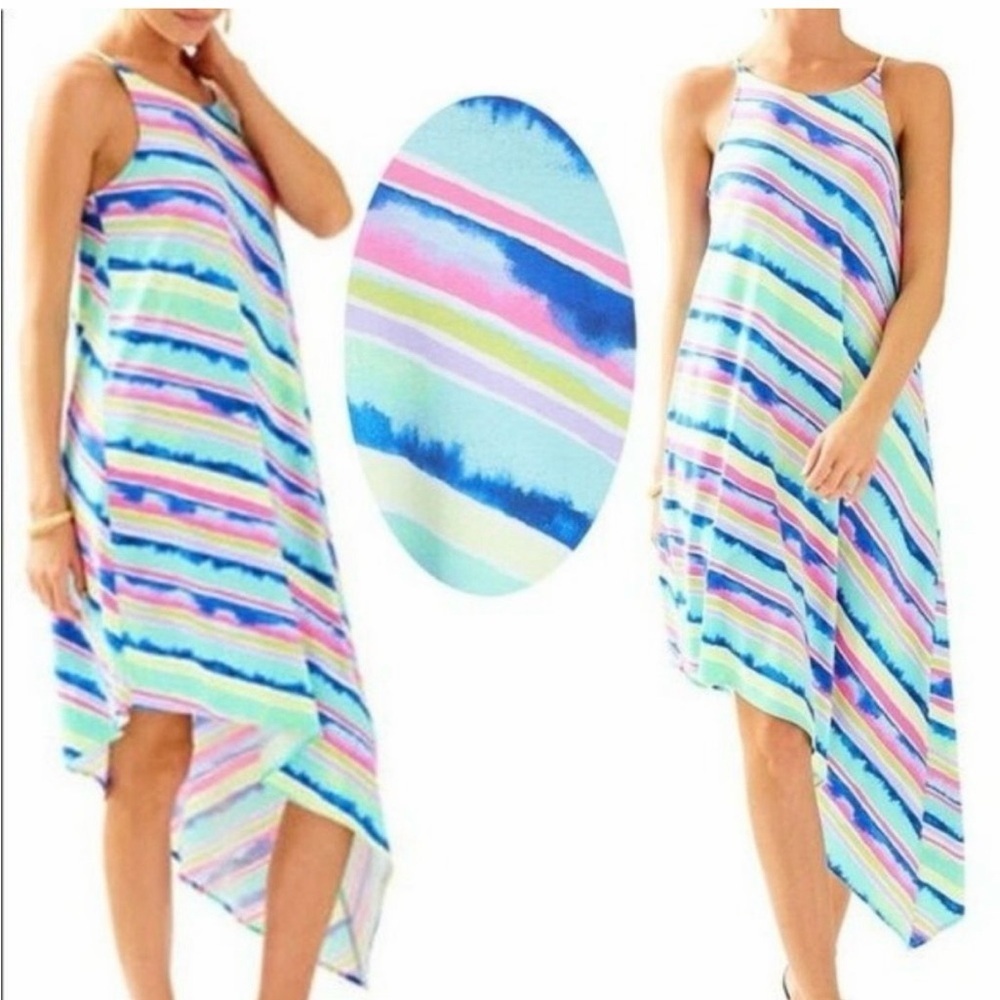 👗Host Pick👗 Lilly Pulitzer Magnolia Asymmetrical Midi Ceviche Dress
